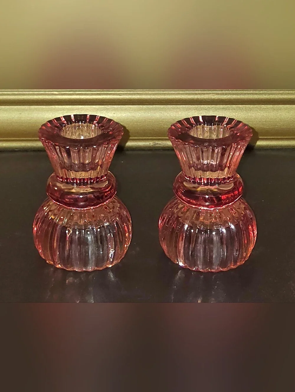 Talking Tables Reversible Purple Glass Candle Holders for Candlesticks/Votives